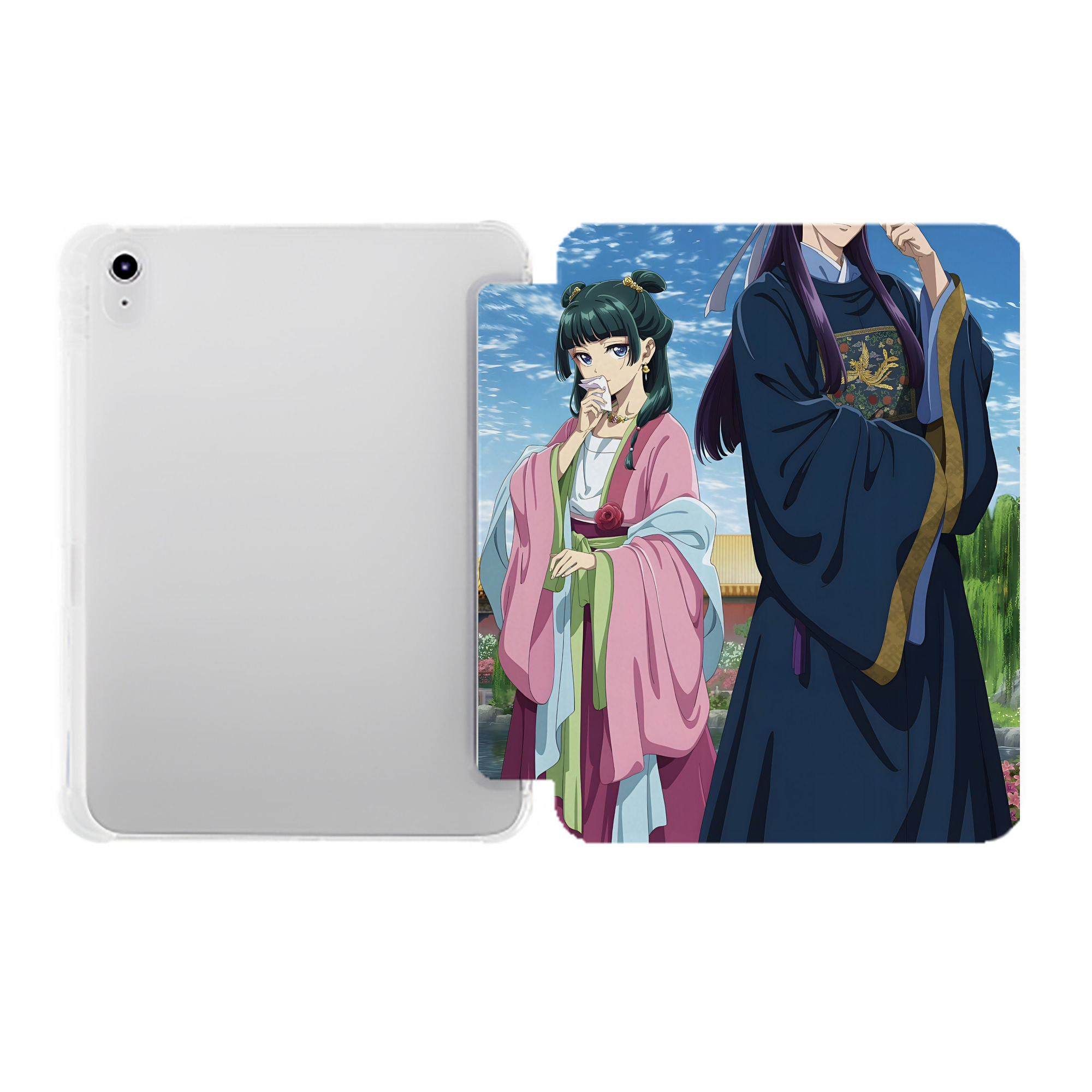 （画像用） 薬屋のひとりごと The Apothecary Diaries IPad ケース ペン収納付き 三つ折りスタンド PUレザー×シリコン 対応機種9.5/10.5/10.9インチ
